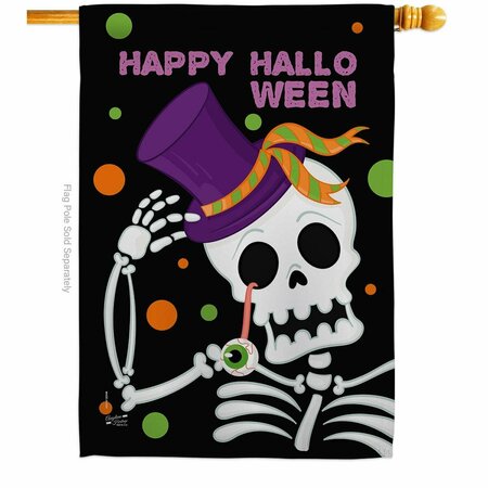 PATIO TRASERO 28 x 40 in. Happy Halloween House Flag with Fall Double-Sided Vertical Flags  Banner Garden PA3888837